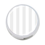 Vertical Stripes - White and Pale Gray 4-Port USB Hub (Two Sides)