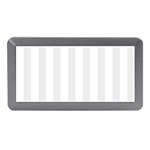 Vertical Stripes - White and Pale Gray Memory Card Reader (Mini)