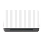 Vertical Stripes - White and Pale Gray Memory Card Reader with CF
