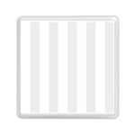 Vertical Stripes - White and Pale Gray Memory Card Reader with Storage (Square)