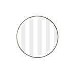 Vertical Stripes - White and Pale Gray Hat Clip Ball Marker (4 pack)