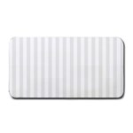 Vertical Stripes - White and Pale Gray Medium Bar Mat
