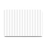 Vertical Stripes - White and Pale Gray Plate Mat