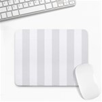Vertical Stripes - White and Pale Gray Small Mousepad