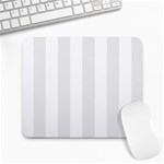 Vertical Stripes - White and Pale Gray Large Mousepad
