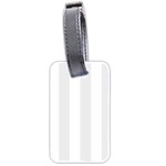 Vertical Stripes - White and Pale Gray Luggage Tag (Two Sides)