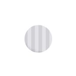 Vertical Stripes - White and Pale Gray 1  Mini Button