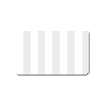 Vertical Stripes - White and Pale Gray Magnet (Name Card)