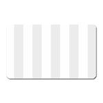 Vertical Stripes - White and Pale Gray Magnet (Rectangular)