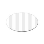Vertical Stripes - White and Pale Gray Sticker (Oval)