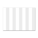Vertical Stripes - White and Pale Gray Sticker A4 (10 pack)
