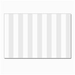Vertical Stripes - White and Pale Gray Postcard 5  x 7 