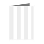 Vertical Stripes - White and Pale Gray Mini Greeting Card