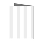 Vertical Stripes - White and Pale Gray Mini Greeting Cards (Pkg of 8)