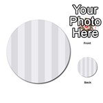 Vertical Stripes - White and Pale Gray Multi-purpose Cards (Round)