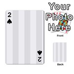Vertical Stripes - White and Pale Gray Playing Cards 54 Designs