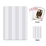 Vertical Stripes - White and Pale Gray Playing Cards Single Design