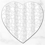 Vertical Stripes - White and Pale Gray Jigsaw Puzzle (Heart)