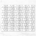 Vertical Stripes - White and Pale Gray Jigsaw Puzzle (Rectangular)