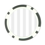 Vertical Stripes - White and Pale Gray Poker Chip Card Guard (10 pack)