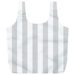 Vertical Stripes - White and Gainsboro Gray Full Print Recycle Bag (XL)
