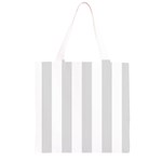 Vertical Stripes - White and Gainsboro Gray Grocery Light Tote Bag