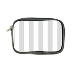 Vertical Stripes - White and Gainsboro Gray Coin Purse