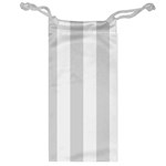 Vertical Stripes - White and Gainsboro Gray Jewelry Bag