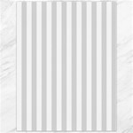 Vertical Stripes - White and Gainsboro Gray Canvas 12  x 16 