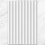 Vertical Stripes - White and Gainsboro Gray Canvas 12  x 18 