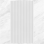 Vertical Stripes - White and Gainsboro Gray Canvas 40  x 72 