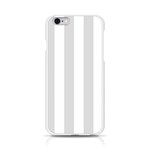 Vertical Stripes - White and Gainsboro Gray Apple iPhone 6/6S Silicone Case (Transparent)