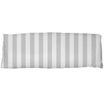 Vertical Stripes - White and Gainsboro Gray Body Pillow Case (Dakimakura) (One Side)