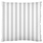 Vertical Stripes - White and Gainsboro Gray Large Flano Cushion Case (One Side)