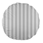 Vertical Stripes - White and Gainsboro Gray Large 18  Premium Flano Round Cushion