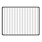 Vertical Stripes - White and Gainsboro Gray Double Sided Fleece Blanket (Small) (Two Sides)