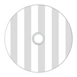 Vertical Stripes - White and Gainsboro Gray CD Wall Clock