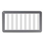 Vertical Stripes - White and Gainsboro Gray Memory Card Reader (Mini)