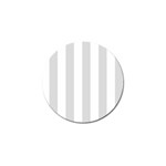 Vertical Stripes - White and Gainsboro Gray Golf Ball Marker