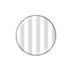 Vertical Stripes - White and Gainsboro Gray Hat Clip Ball Marker (4 pack)