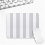 Vertical Stripes - White and Gainsboro Gray Small Mousepad
