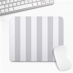 Vertical Stripes - White and Gainsboro Gray Large Mousepad