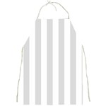 Vertical Stripes - White and Gainsboro Gray Full Print Apron
