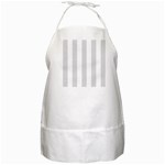 Vertical Stripes - White and Gainsboro Gray BBQ Apron