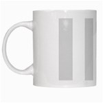 Vertical Stripes - White and Gainsboro Gray White Mug