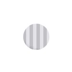 Vertical Stripes - White and Gainsboro Gray 1  Mini Magnet