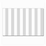 Vertical Stripes - White and Gainsboro Gray Postcard 4 x 6  (Pkg of 10)