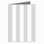 Vertical Stripes - White and Gainsboro Gray Greeting Cards (Pkg of 8)