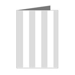 Vertical Stripes - White and Gainsboro Gray Mini Greeting Card