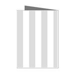 Vertical Stripes - White and Gainsboro Gray Mini Greeting Cards (Pkg of 8)